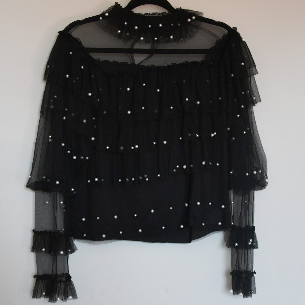 Sheer Blouse Pearls